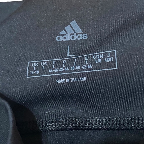 Adidas Women’s Believe This 2.0 Black Signature Printed Leggings Large Dark Goth - Picture 6 of 16